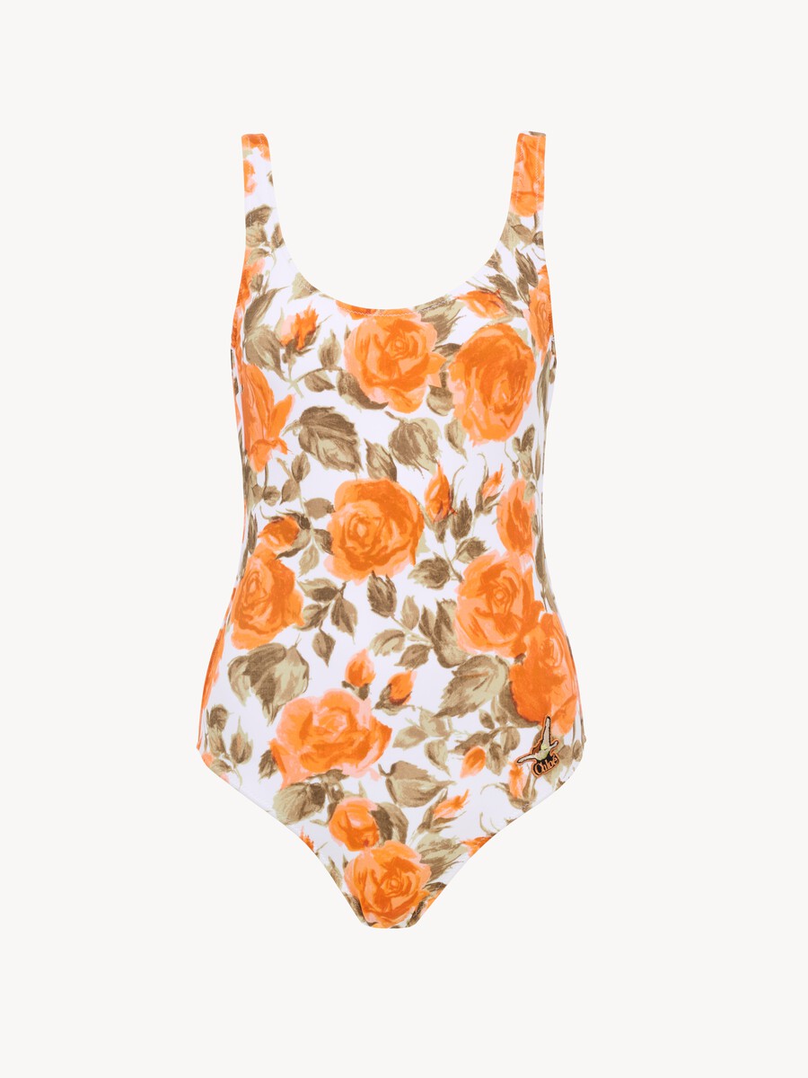 Ba&ntilde;ador de una pieza con estampado de rosas - 2