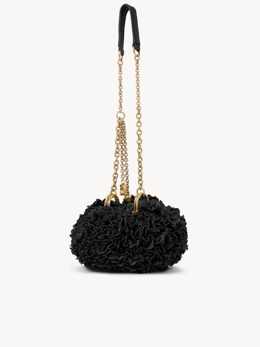 Chlo&eacute; Pliss&eacute; shoulder bag with chain in leather flowers - 3