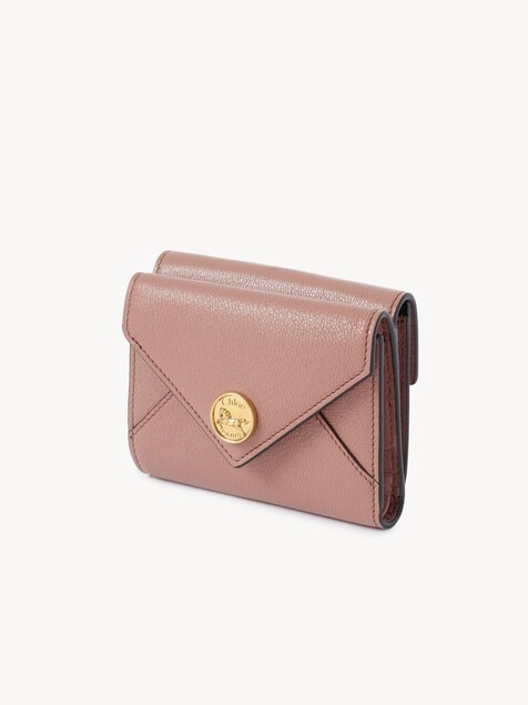 Monedero tarjetero Envelope peque&ntilde;o de cuero granulado