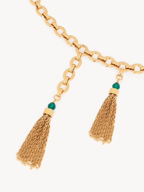 The Chlo&eacute; Pompoms belt