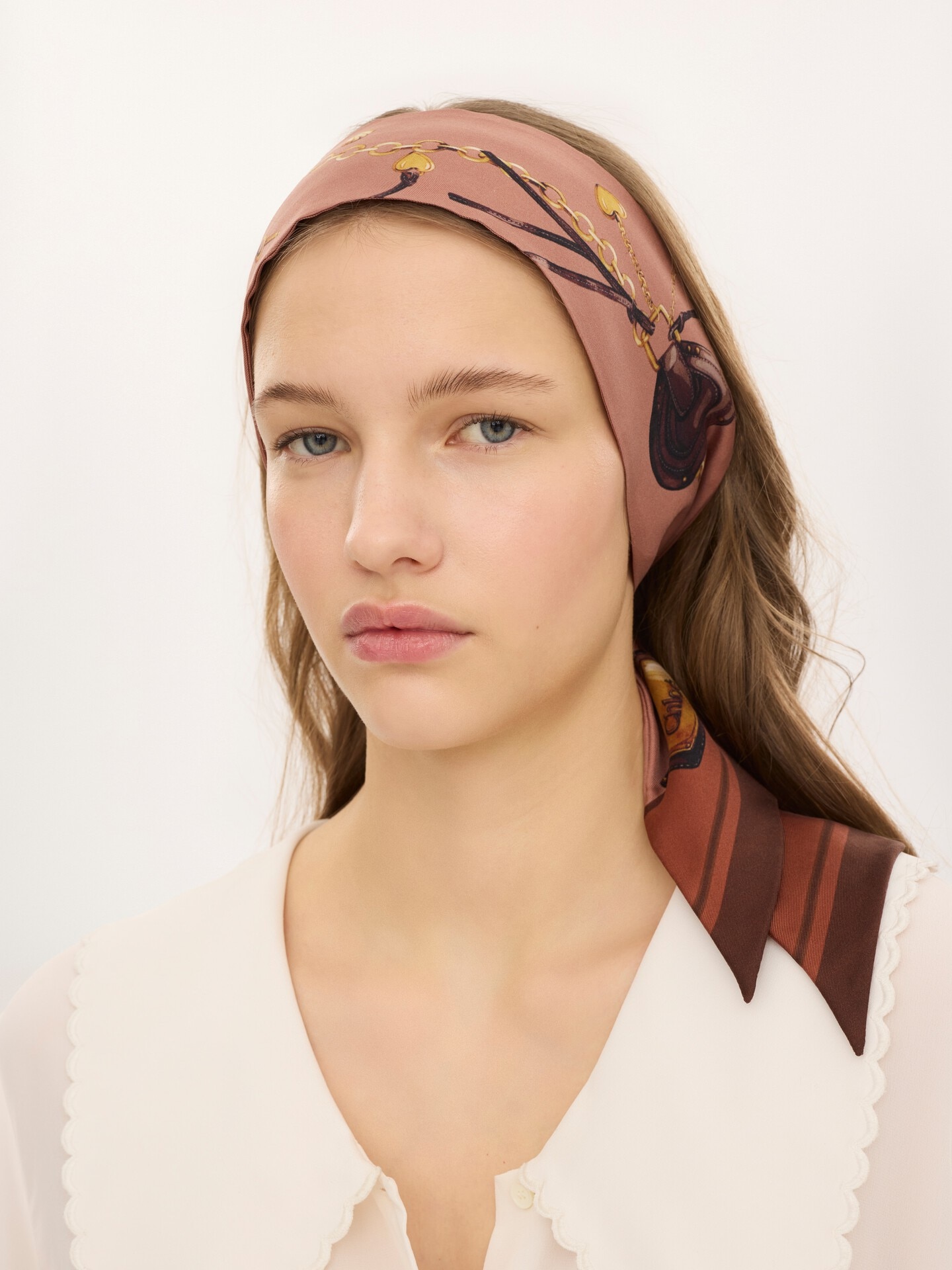 Foulard bandeau Chlo&eacute; Paddington en twill de soie - 5.0