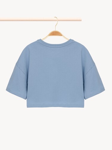 Kids' cropped logo T-shirt - 3