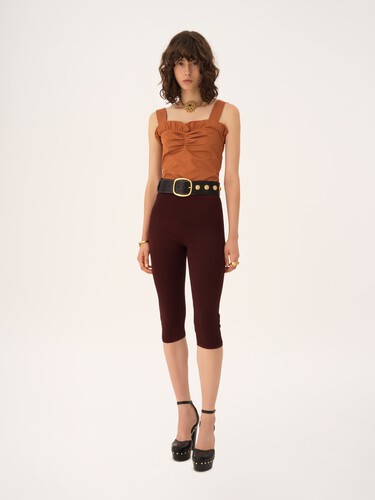Capri leggings in a stretch knit - 3