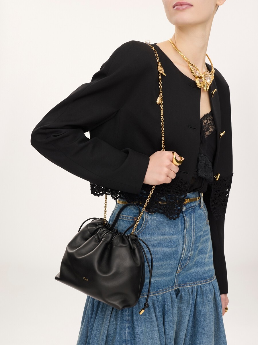 Small Chlo&eacute; Icons shoulder bag with chain in soft leather - 2