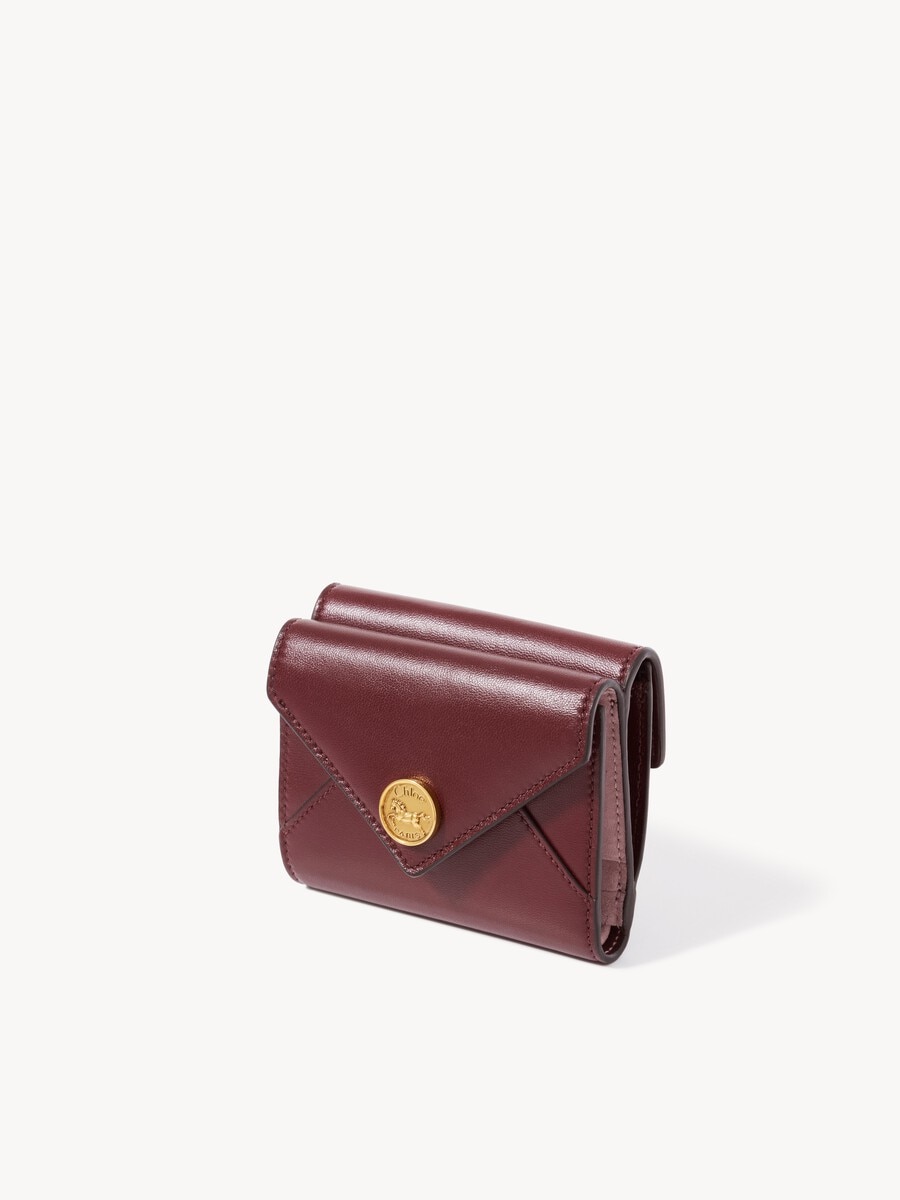 Small Envelope tri-fold in soft & suede leather - 3
