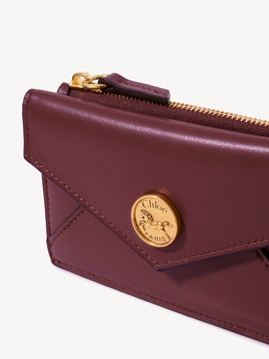 Small Envelope purse with card slots in soft & suede leather - 3