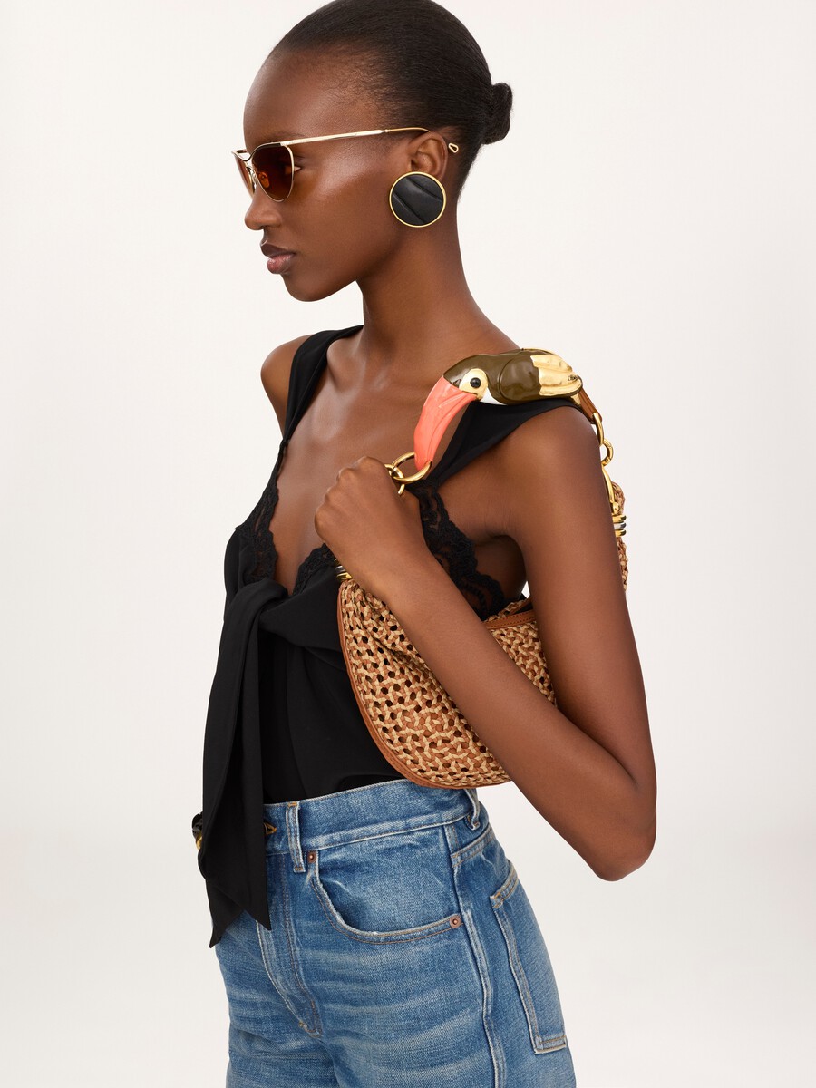 Small Bracelet Hobo bag in braided leather - 3
