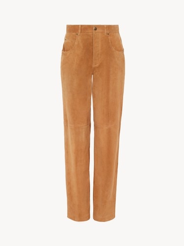 Skinny pants in suede leather - 2