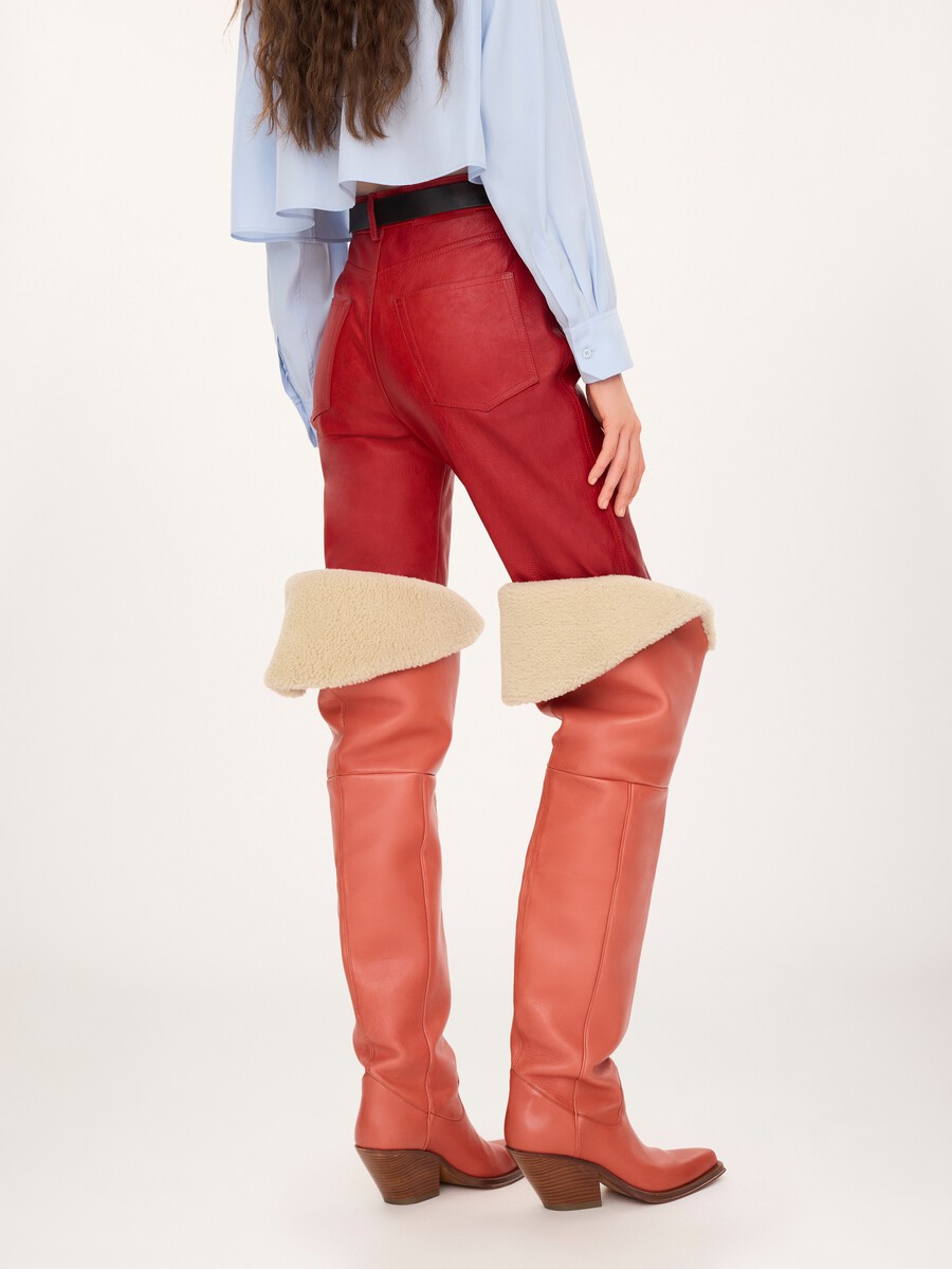 Slim pants in leather - 4