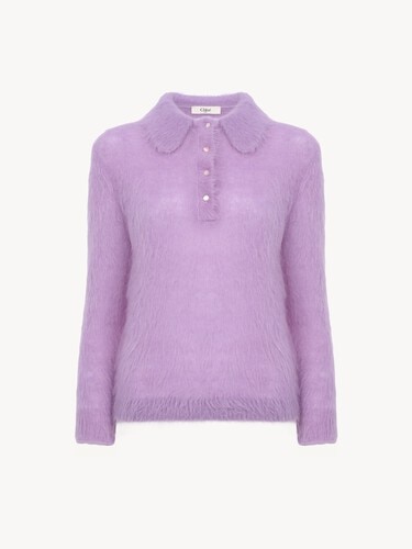 Polo sweater in an alpaca wool-blend knit - 2
