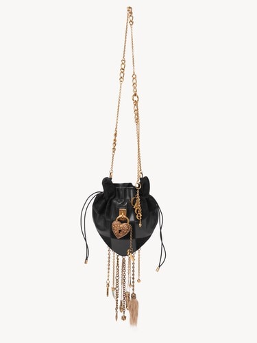 Ch&acirc;teau Treasures crossbody bag in grained & suede leather - 2