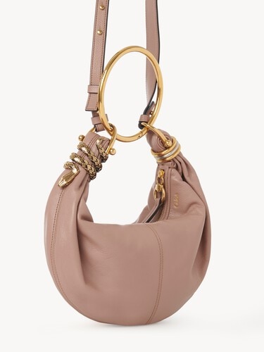 Small Snake Bracelet Hobo bag in grained leather - 5