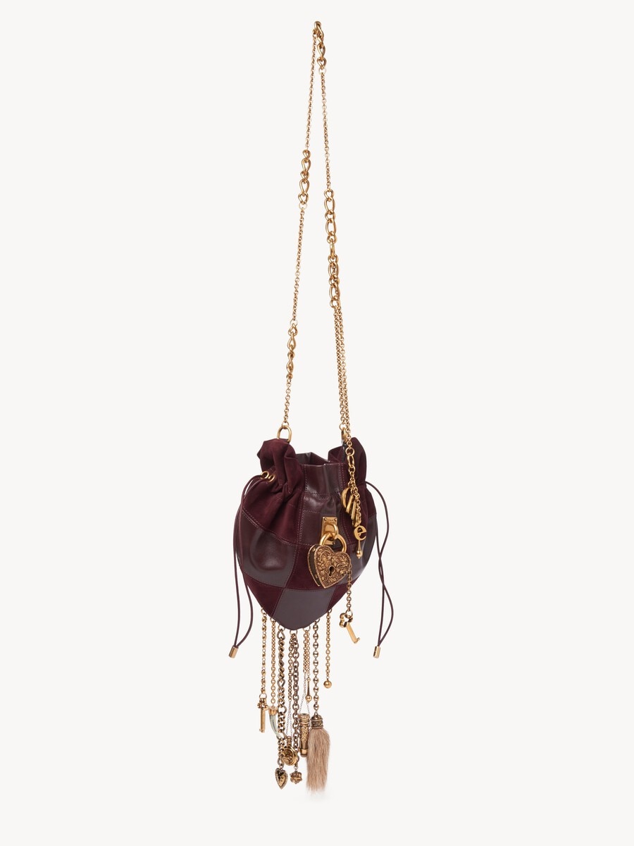 Ch&acirc;teau Treasures crossbody bag in grained & suede leather - 6
