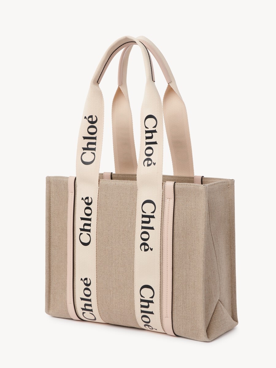 Woody tote bag in linen - 3