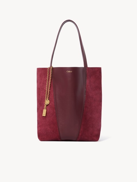 Bolso tote Chlo&eacute; Spin de ante y cuero suave