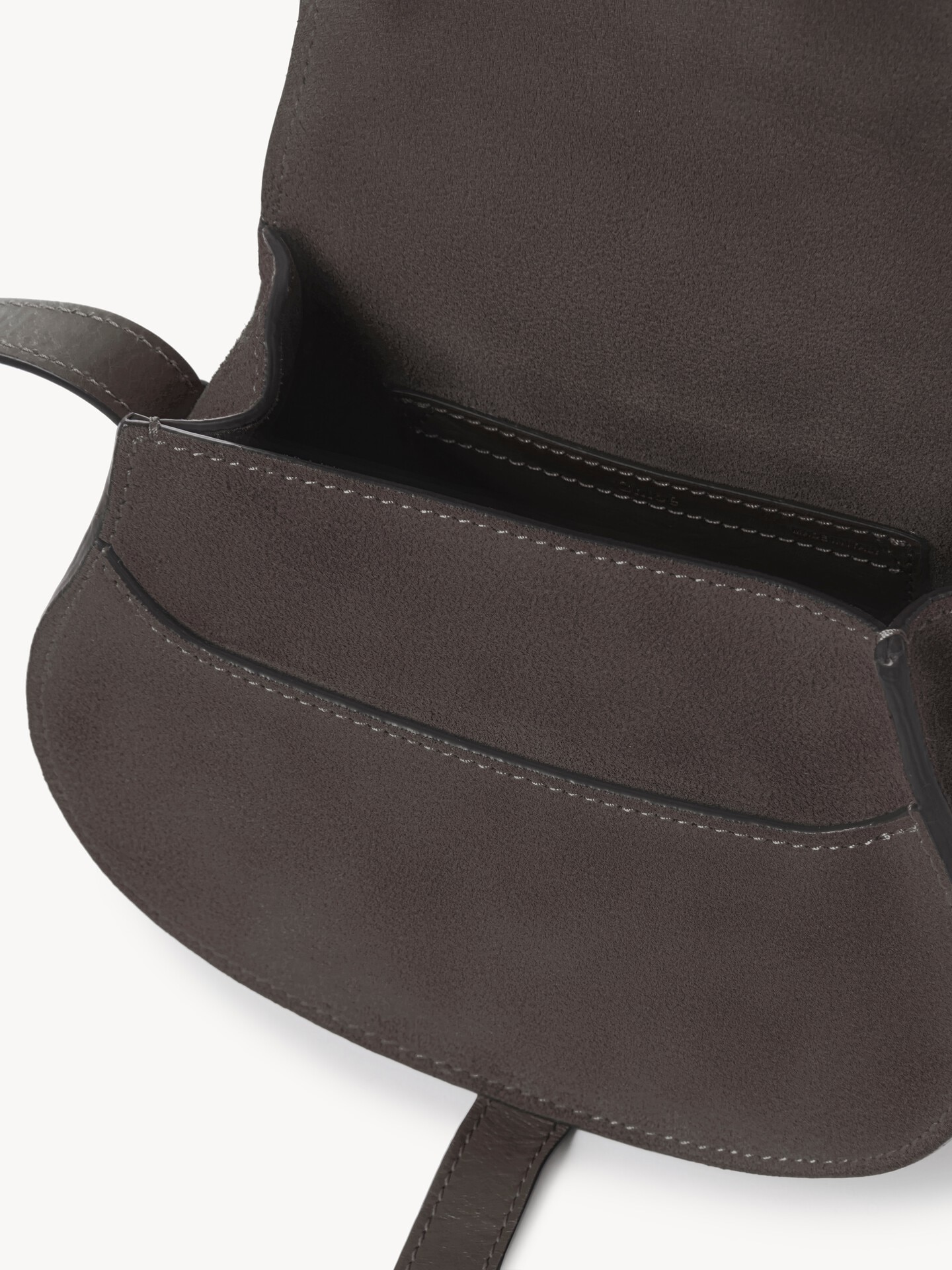 Petit sac port&eacute; &eacute;paule Marcie en cuir velours - 5.0