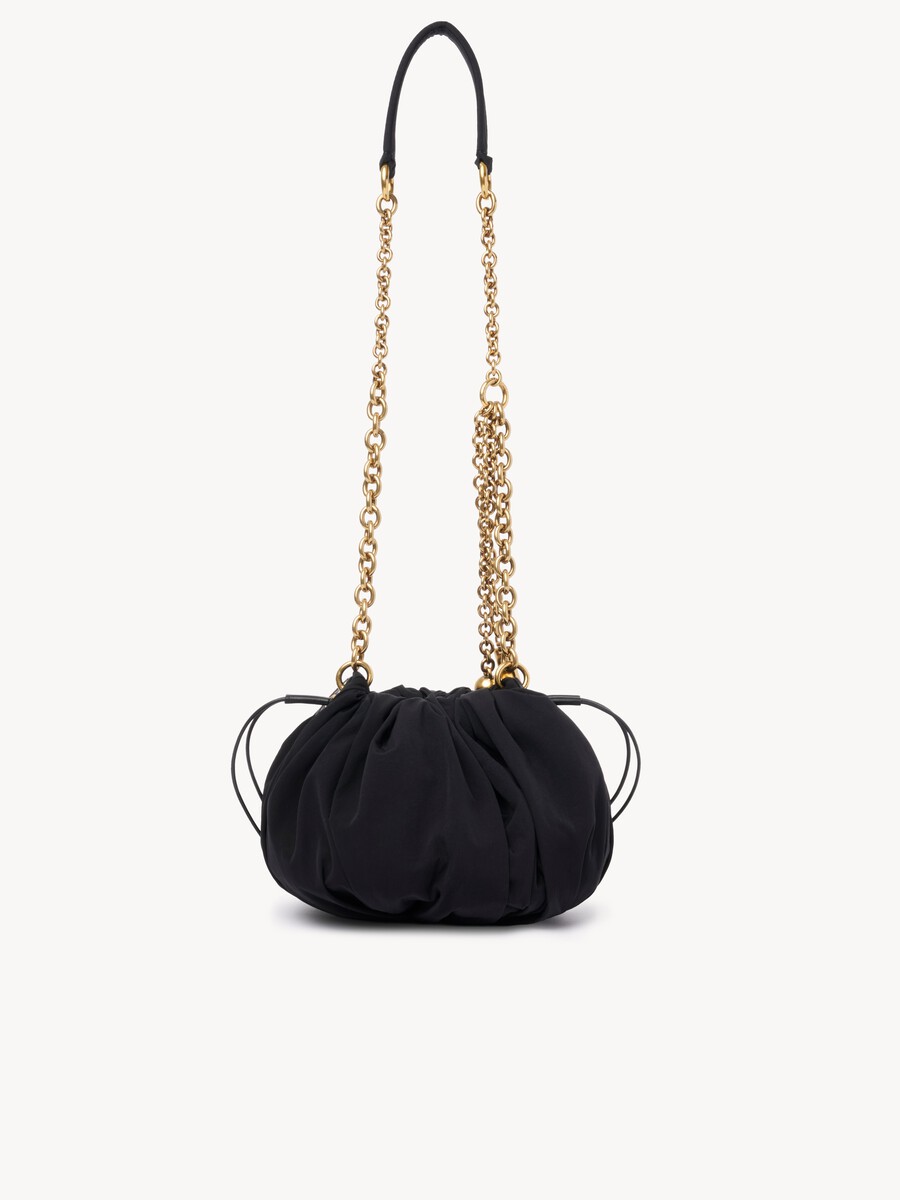 Chlo&eacute; Pliss&eacute; shoulder bag with chain in nylon - 4