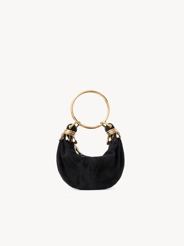 Mini Beaded Bracelet Hobo bag in suede leather - 4