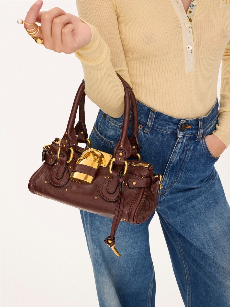 Small Paddington bag in grained leather - 3