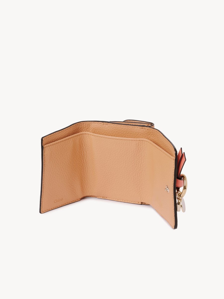 Mini Alphabet tri-fold in grained leather - 5