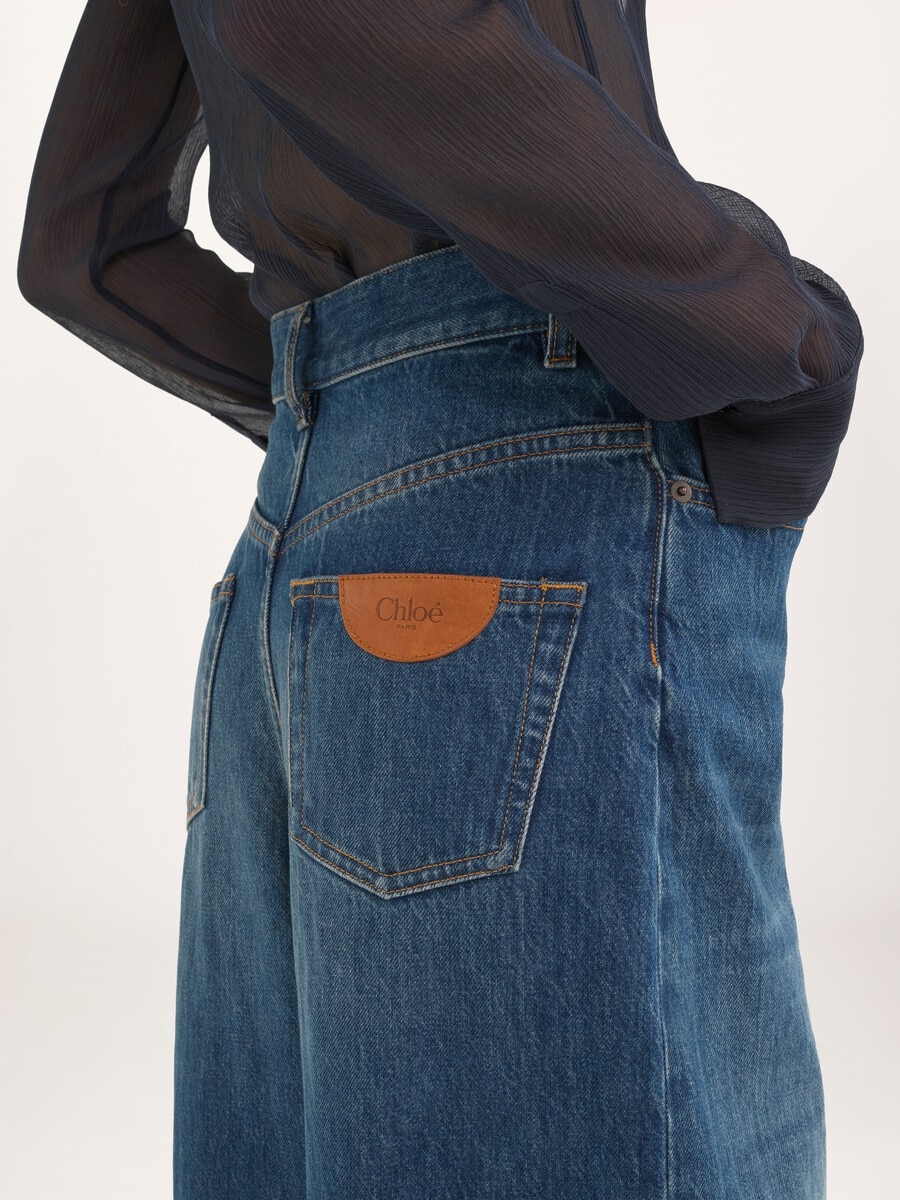 Wide-leg jeans in denim - 5
