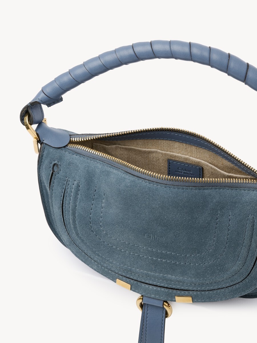 Mini Marcie shoulder bag in suede leather - 6
