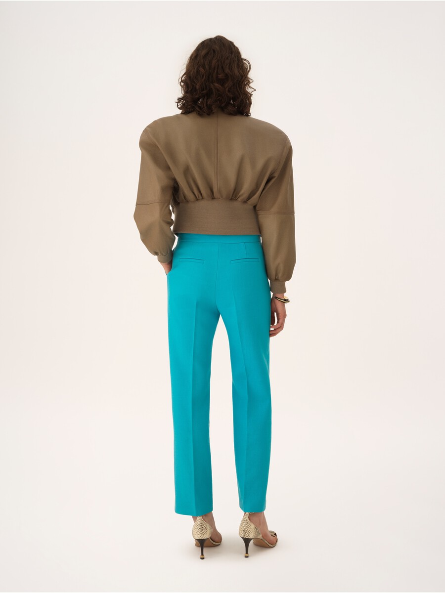 Cropped blouson in leather - 4