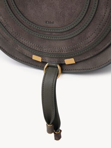 Marcie saddle bag in suede leather - 9