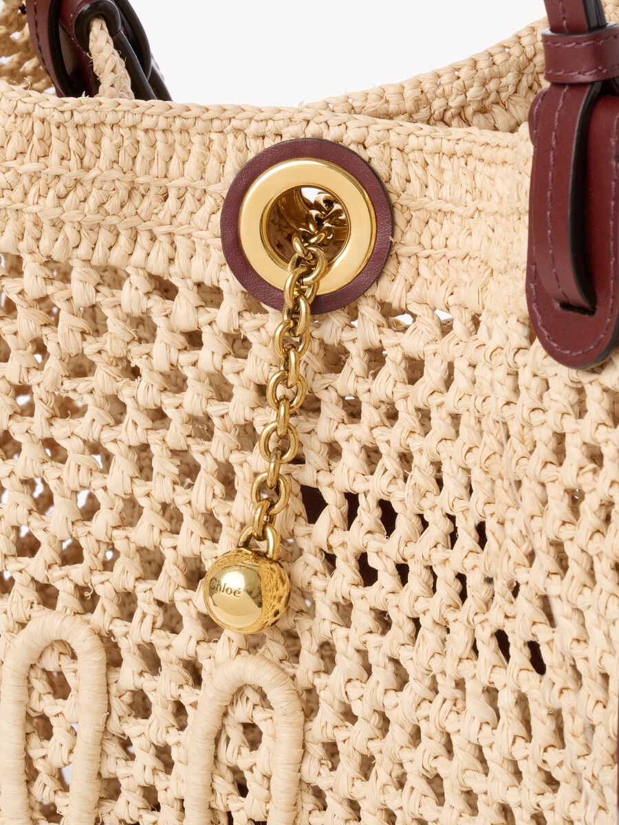 Chlo&eacute; Iconic double carry bag in raffia - 6