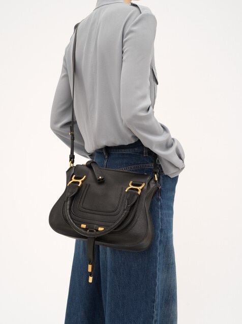 Small Marcie bag in grained leather