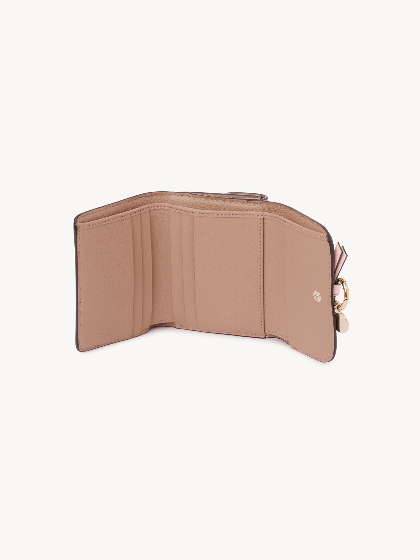 Small Alphabet tri-fold in grained leather - 5.0
