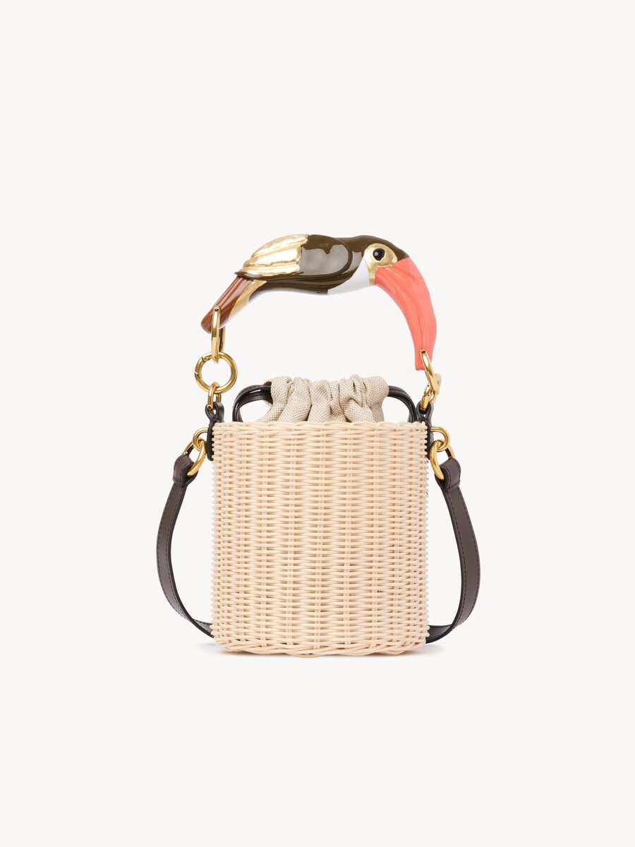 Bolso saco Chlo&eacute; Tropicus de mimbre - 5