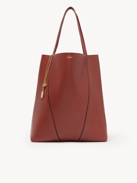 Large Chlo&eacute; Spin tote bag in grained leather