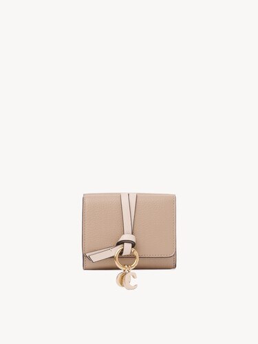 Mini Alphabet tri-fold in grained leather  - 2