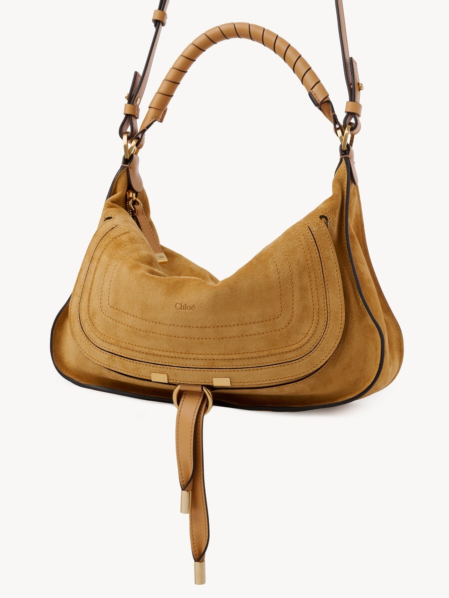 Small Marcie shoulder bag in suede leather - 6