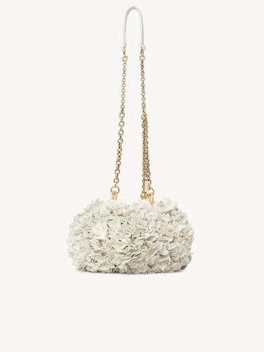 Chlo&eacute; Pliss&eacute; shoulder bag with chain in leather flowers - 7