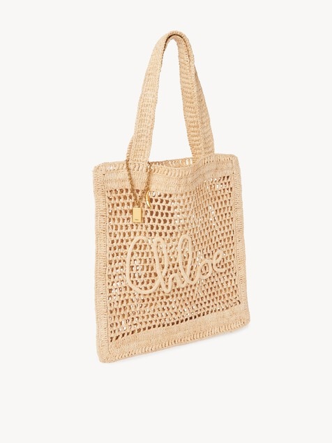 Summer Banana tote bag in raffia