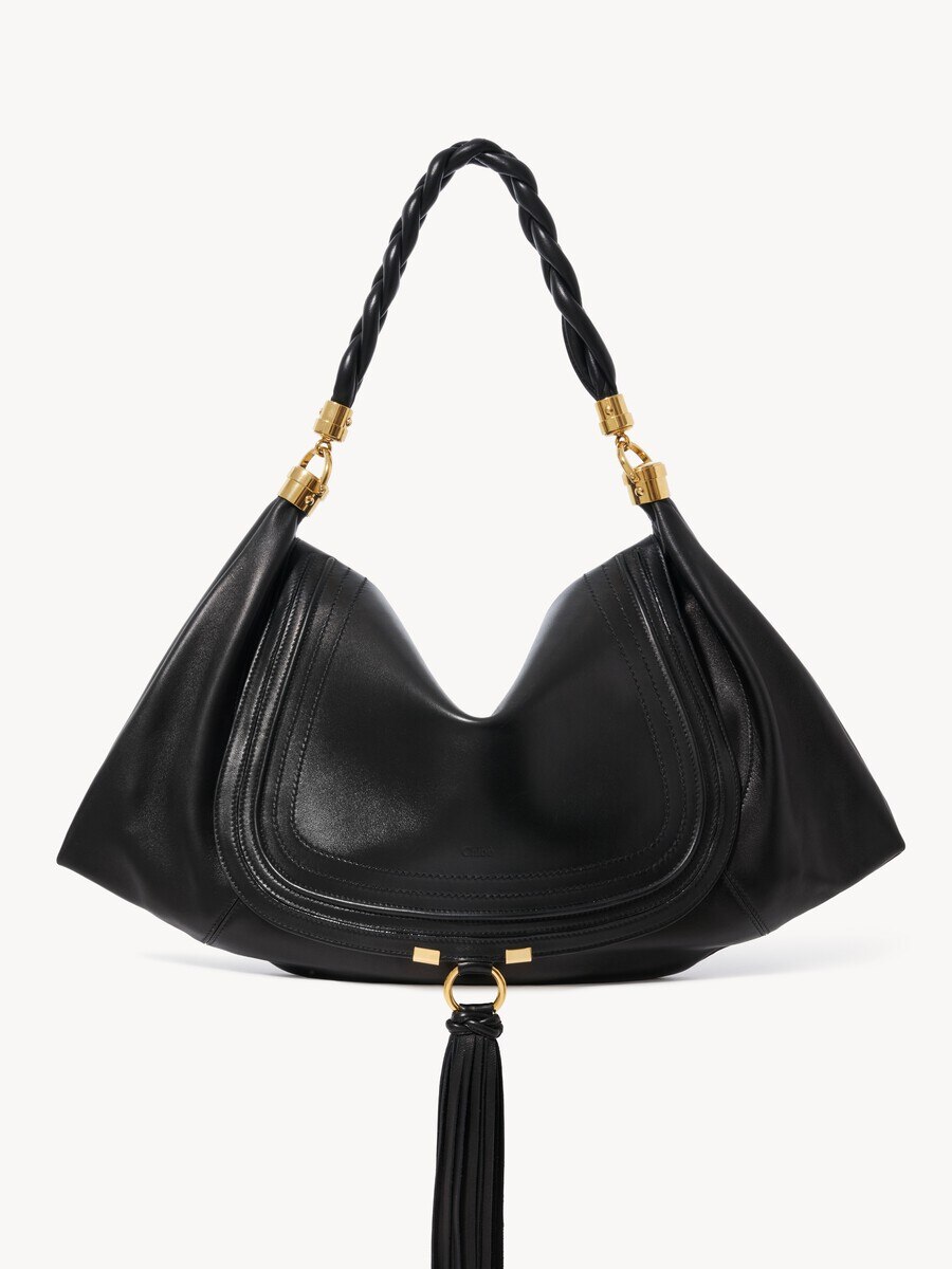 Large Marcie Foulard hobo bag in soft leather - 1