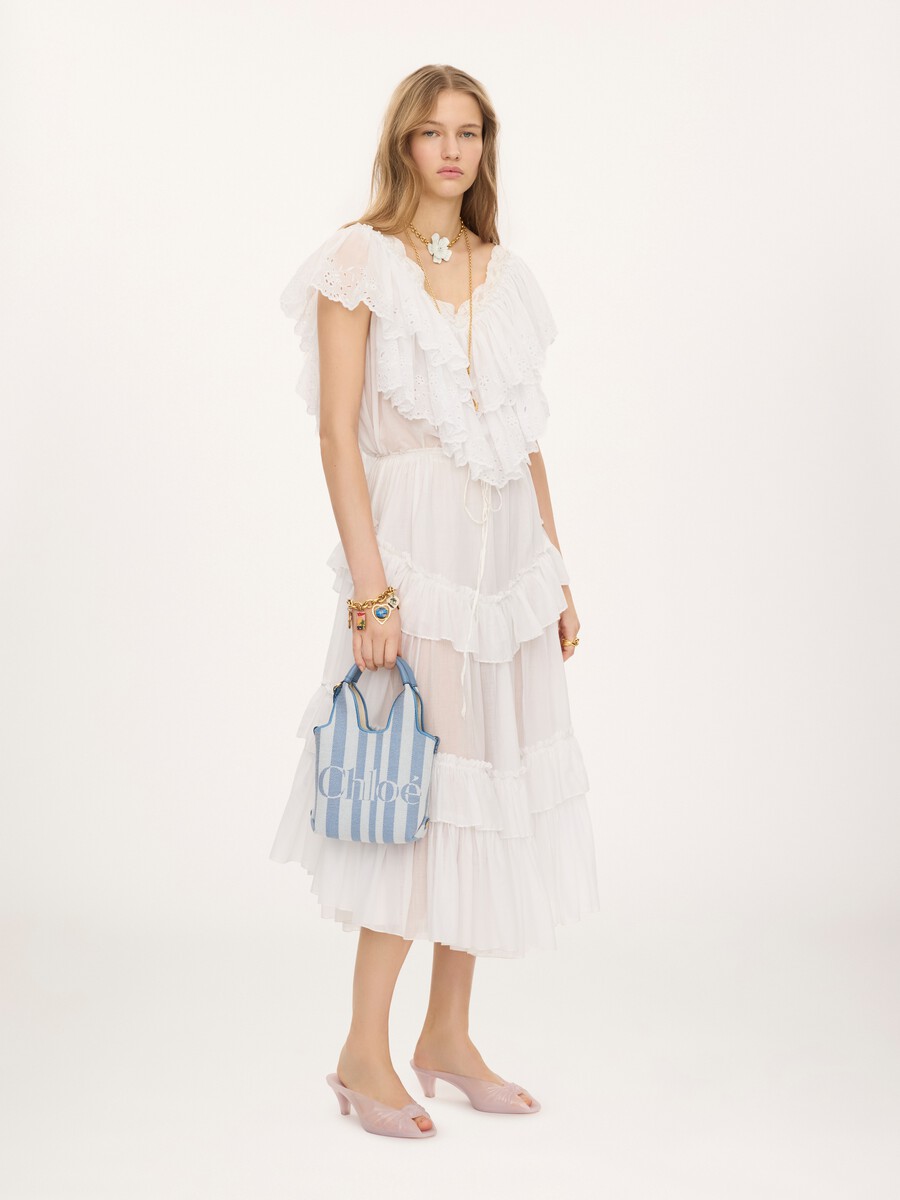 Mini Chlo&eacute; Stripy tote bag in jacquard - 8