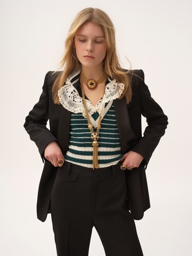 Tuxedo jacket in wool grain de poudre - 6