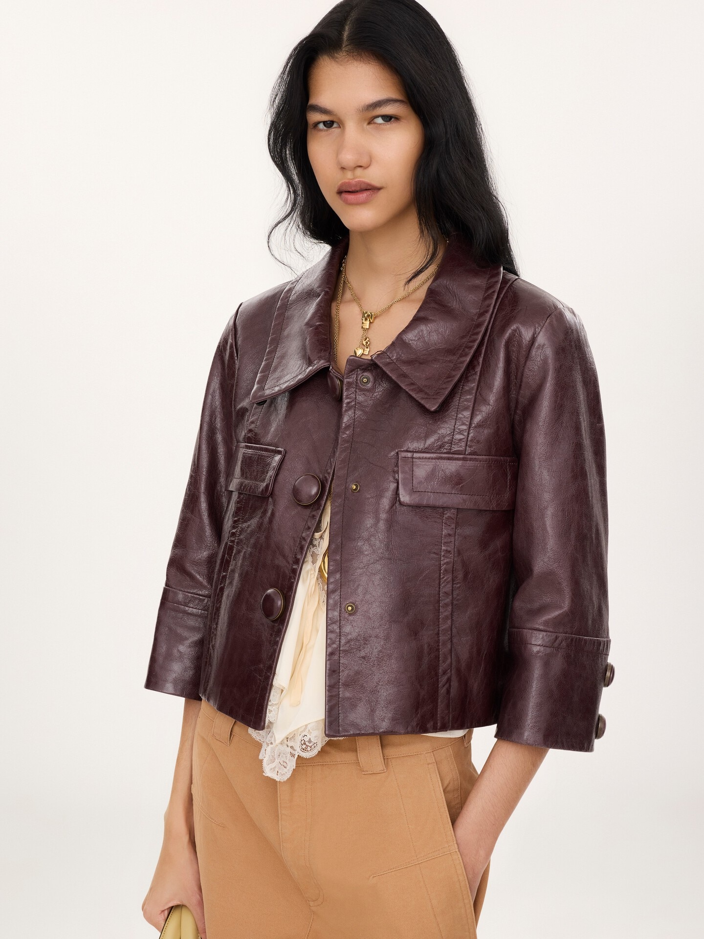 Veste courte en cuir - 6.0