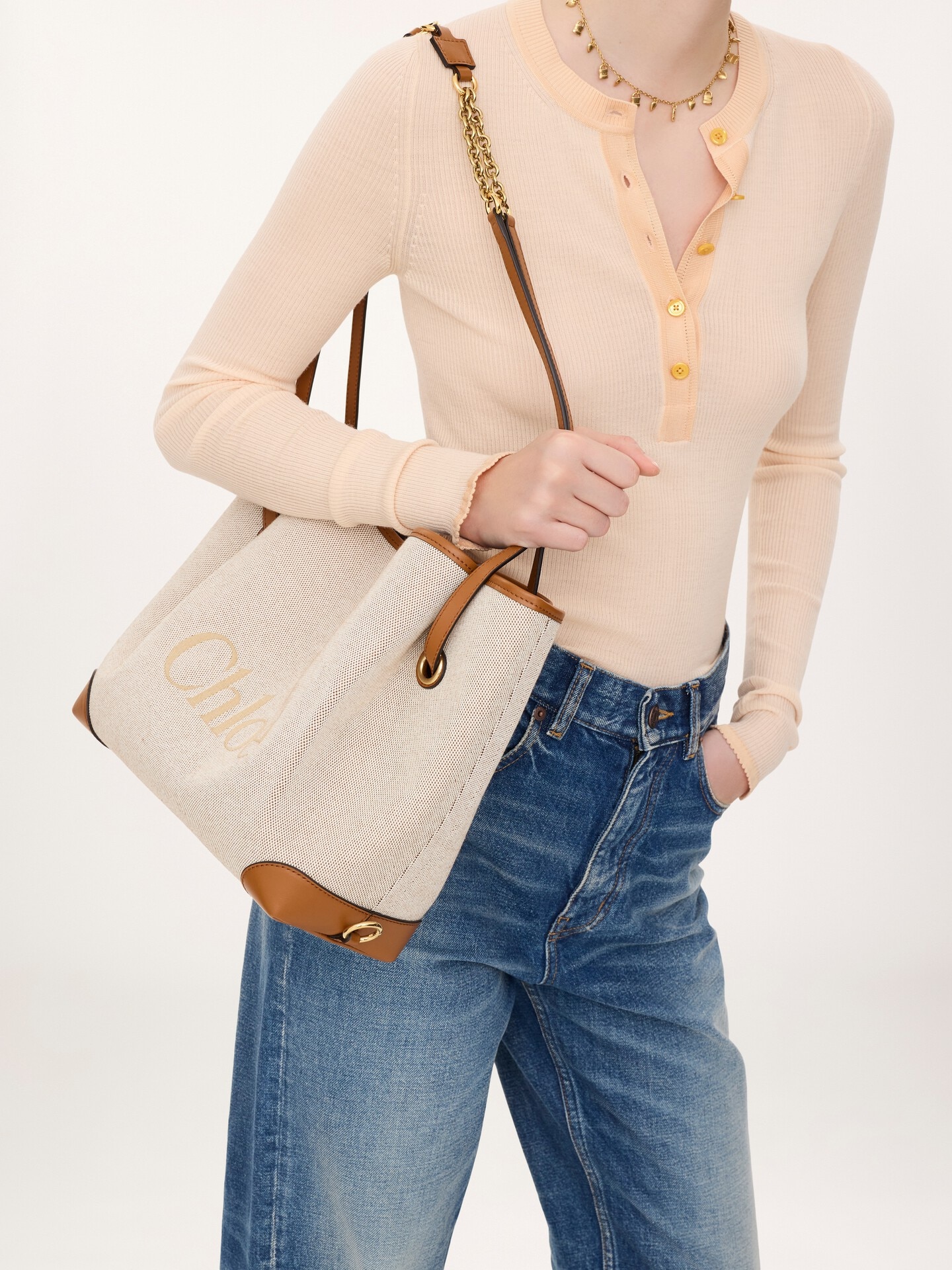 Sac double port&eacute; Chlo&eacute; Clover en toile - 3.0