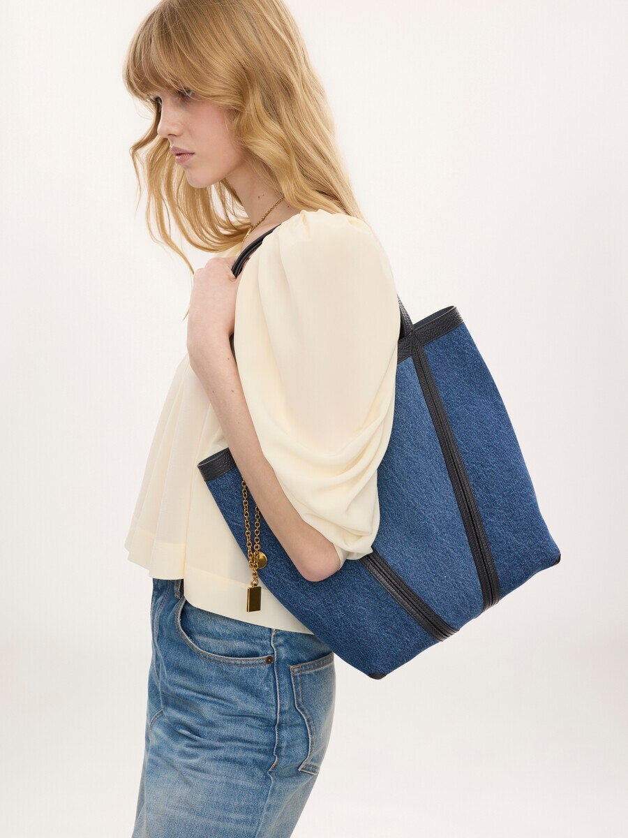 Chlo&eacute; Spin tote bag in denim - 3