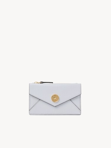 Small Envelope purse with card slots in grained leather - 2