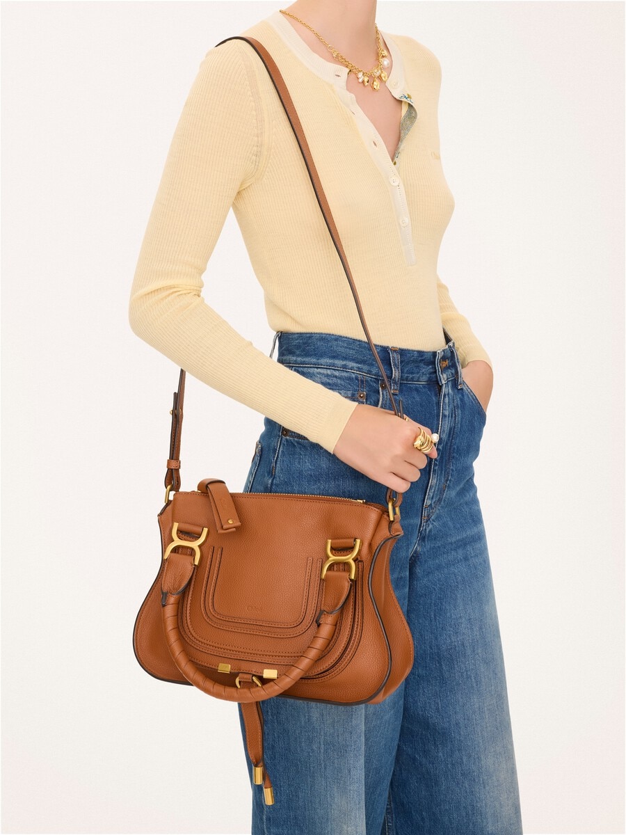 Small Marcie bag in grained leather - 4