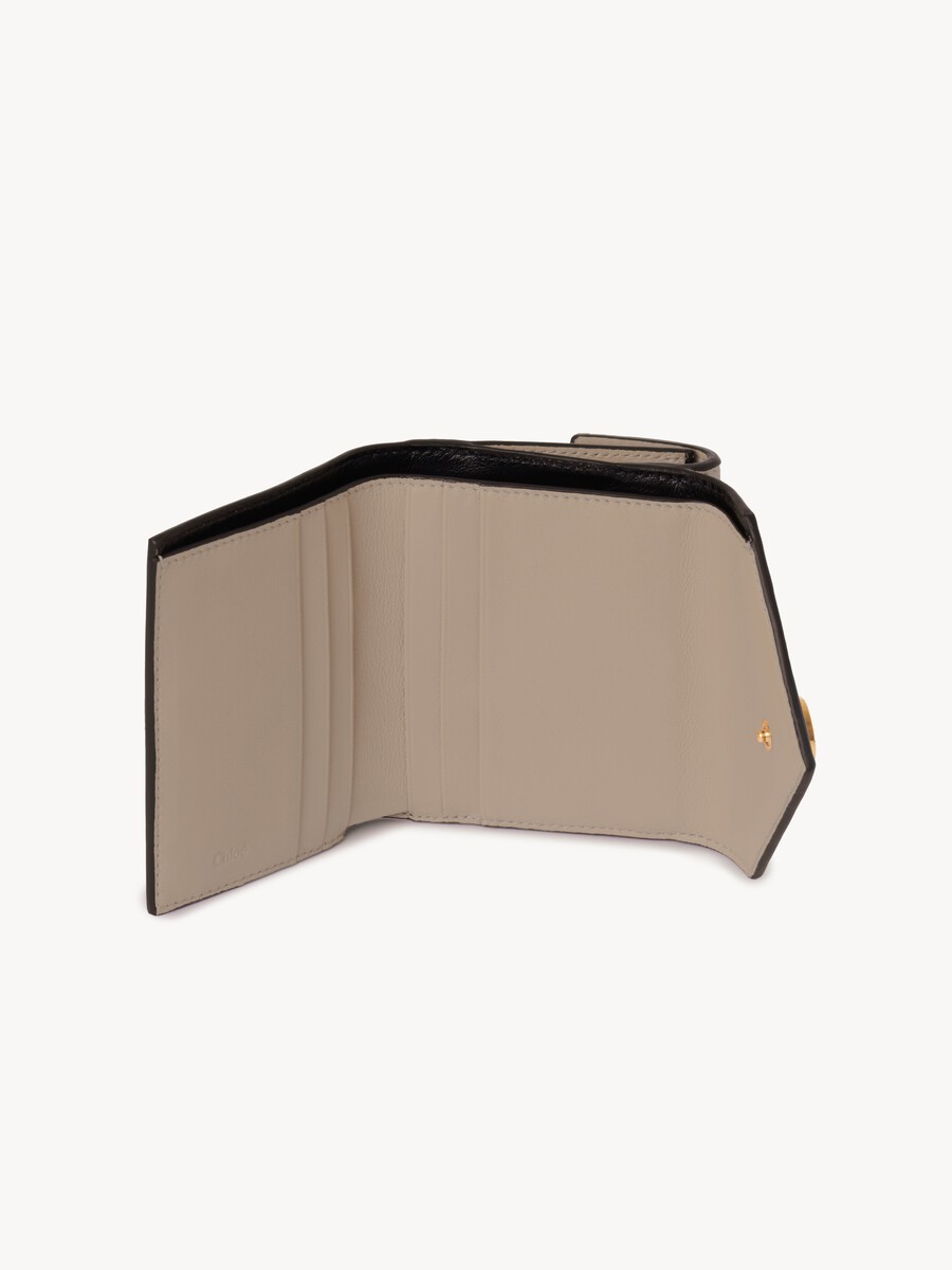 Petit portefeuille &agrave; trois volets Envelope en cuir grain&eacute; - 4