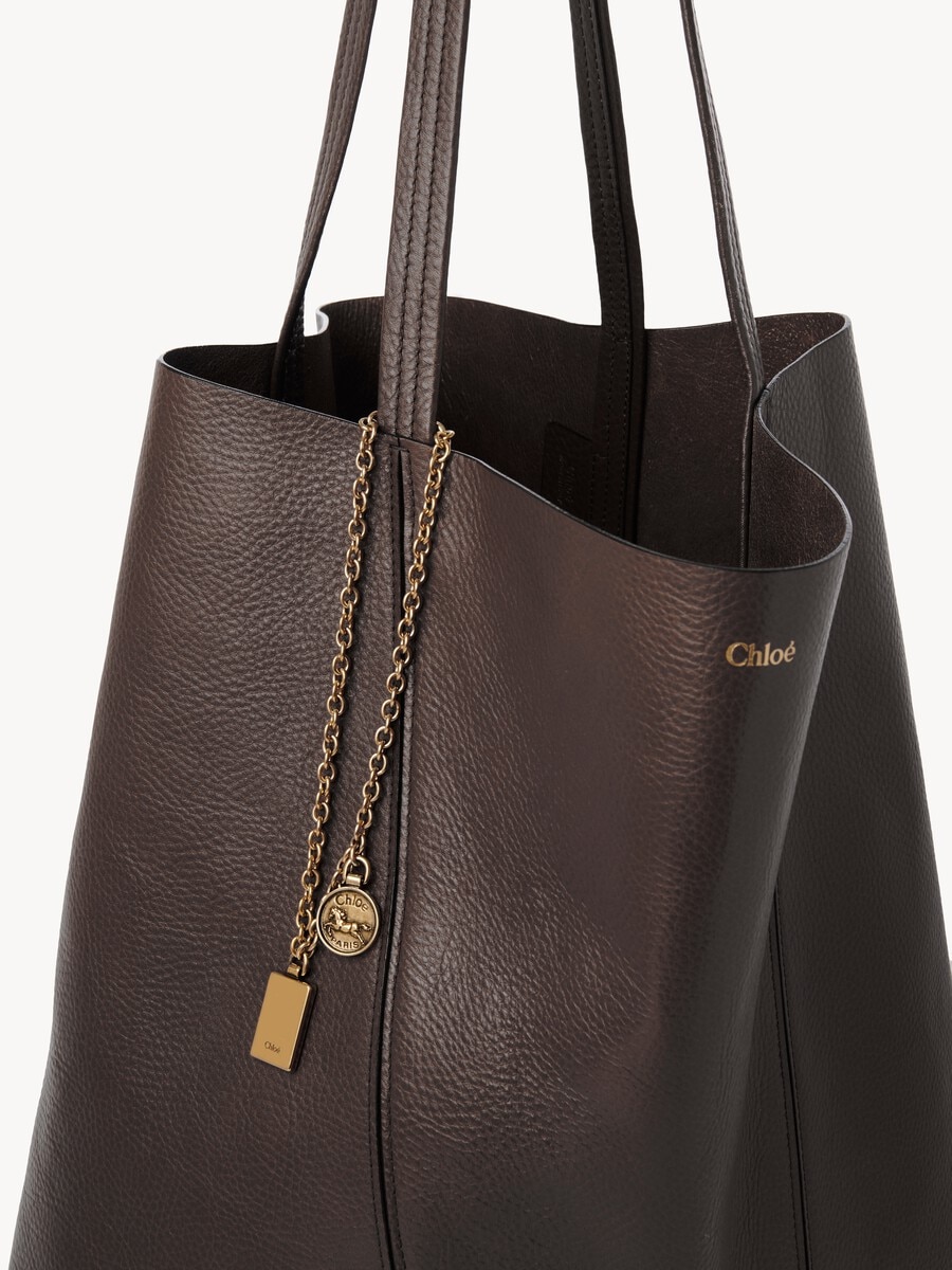 Large Chlo&eacute; Spin tote bag in grained leather - 6