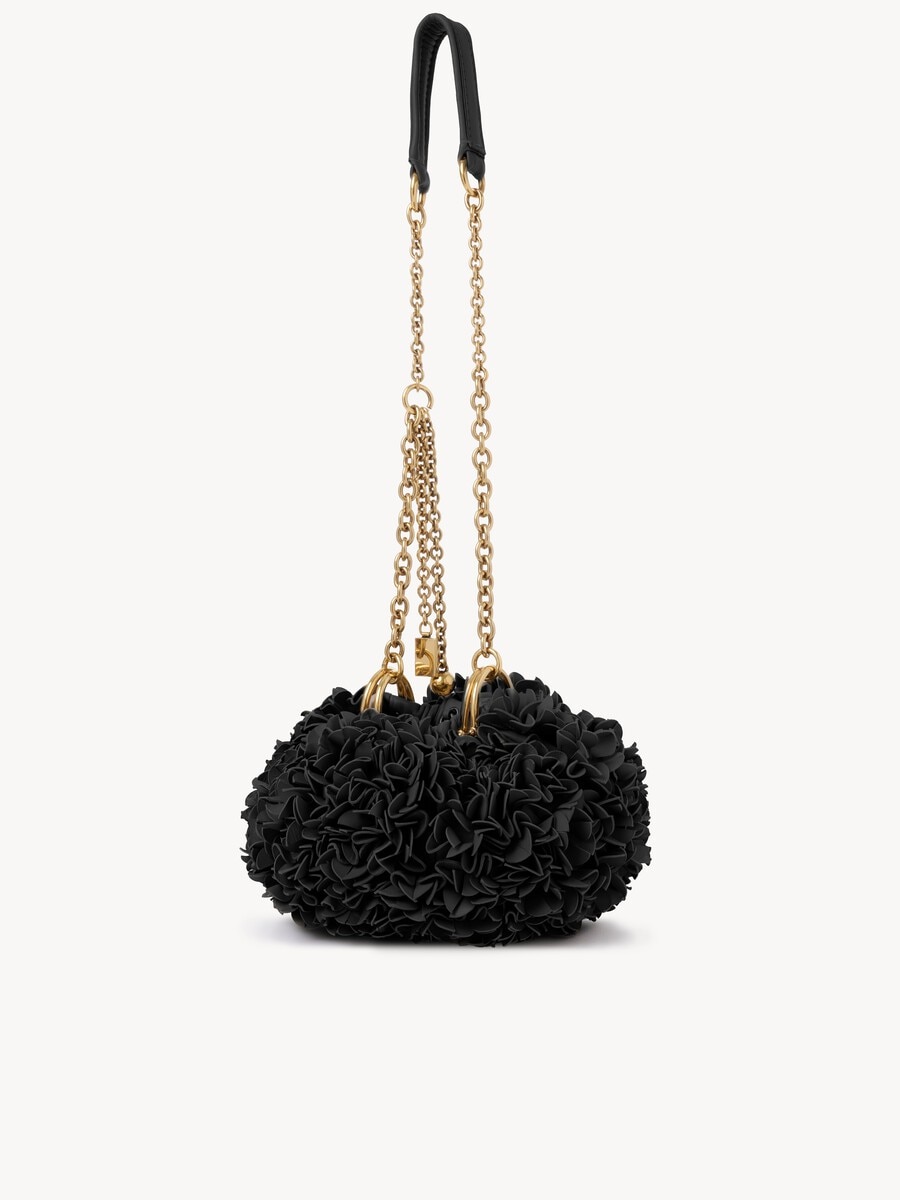Chlo&eacute; Pliss&eacute; shoulder bag with chain in leather flowers - 3