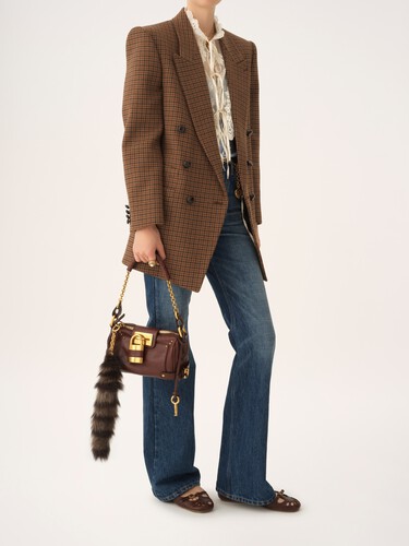 Bolso peque&ntilde;o de cadena Paddington de cuero granulado - 9