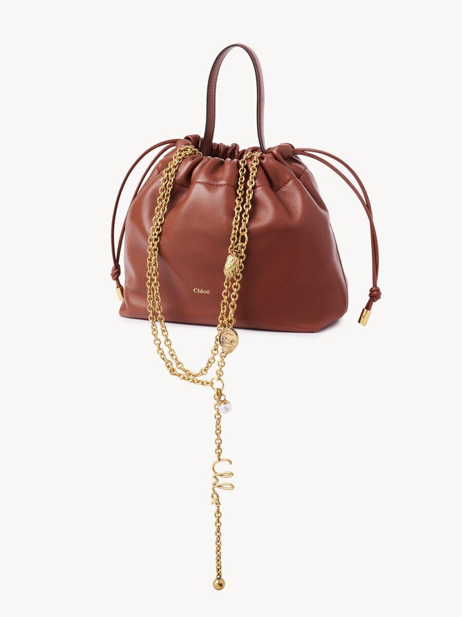 Small Chlo&eacute; Icons shoulder bag with chain in soft leather - 3